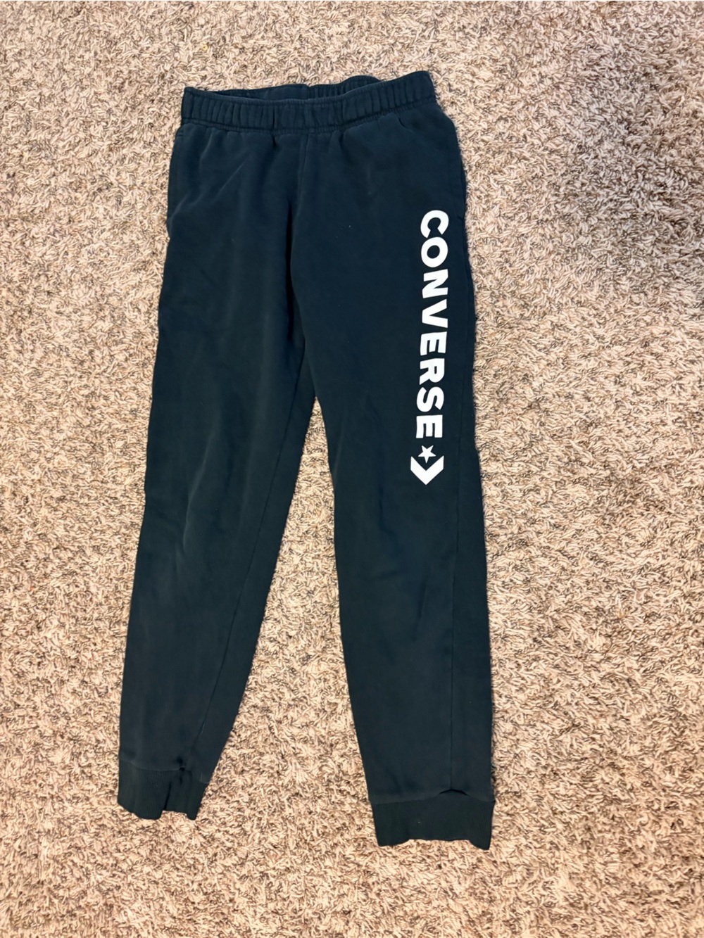 Converse Black Joggers with White Side Logo